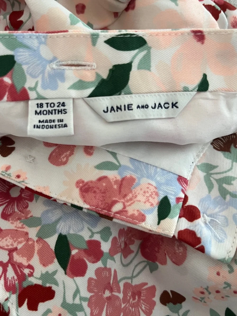 Janie and Jack Peachskin Floral The Courtyard Jumpsuit Size 18-24 Months
